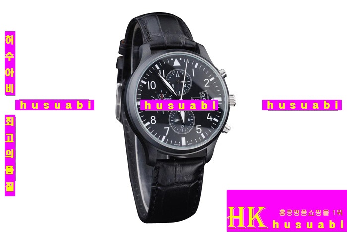 ŷ ̽± ð-iwc ⽺- Replica IWC Schaffhausen Black Authentic Leather Automatic Movement 38 mm. YC010-20