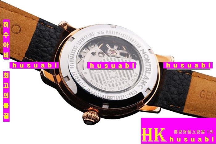  ڸǰð ׹ Replica MontBlanc Automatic Movement Leather Strap Yellow gold Stainless Single Crown Men. YC00-016