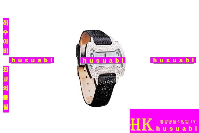 ĵ ڽð Replica Chopard Japanese Quartz MOVEMENT Polished Case Fancy diamond Bezel Black Bracelet Women. sa-15