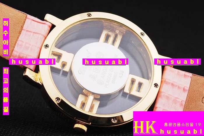 ĵ ڽð Replica Chopard Japanese Quartz MOVEMENT 18k yellow gold Case Bezel Pink Bracelet Women. sa-5