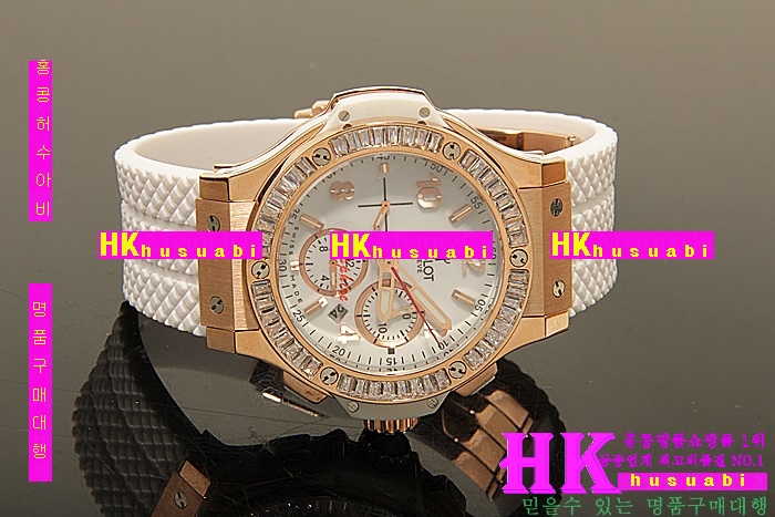 HUBLOT - ð BIG BANG CHRONOGRAPH ROSEGOLD WHITE DIAL DIAMOND