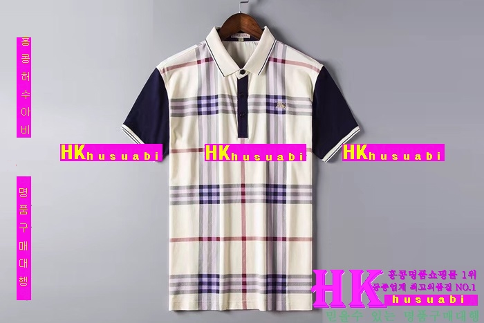 NEW 버버리 신상 남성 체크무늬 폴로 반팔티셔츠 BU170314-20