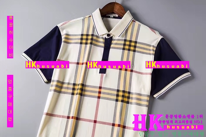 NEW 버버리 신상 남성 체크무늬 폴로 반팔티셔츠 BU170314-20