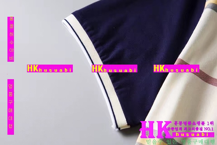 NEW 버버리 신상 남성 체크무늬 폴로 반팔티셔츠 BU170314-20