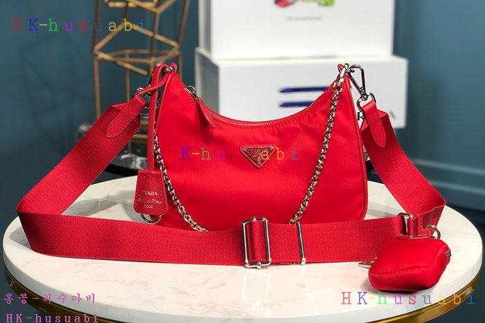★미러급★ 프라다 나일론 체인스트랩 호보백 1BH204-6