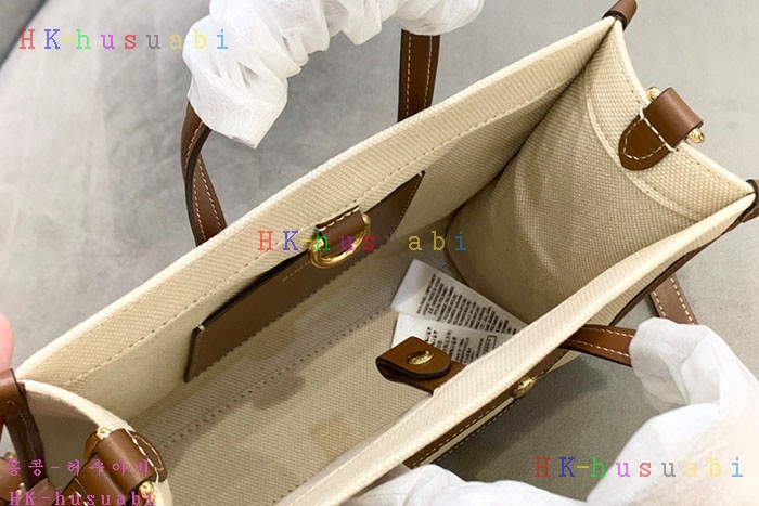 ★미러급★버버리 미니 투톤 캔버스 레더 프레야 백 80441431