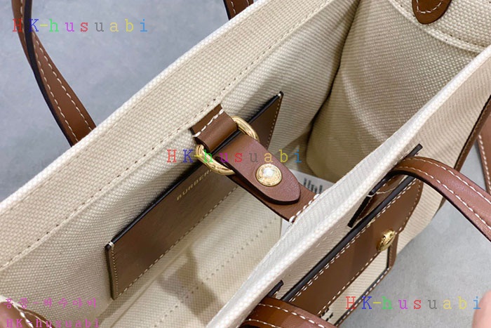 ★미러급★버버리 미니 투톤 캔버스 레더 프레야 백 80441431
