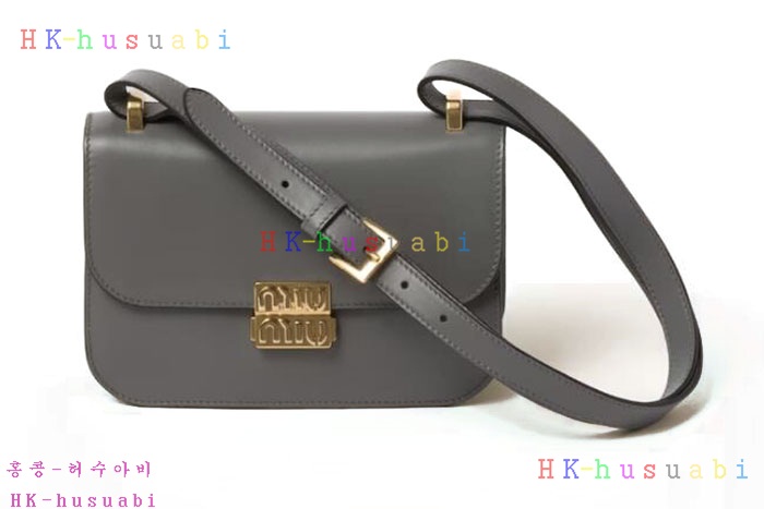 ★미러급★미우미우 로고 가죽 숄더백   5BD254-2