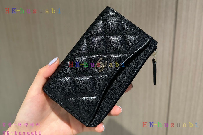 ★미러급★샤넬 클래식 캐비어 지퍼 카드지갑  AP3179-6