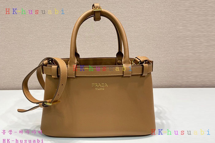 ★미러급★프라다 더블 벨트 버클 핸드백 스몰 1BA418