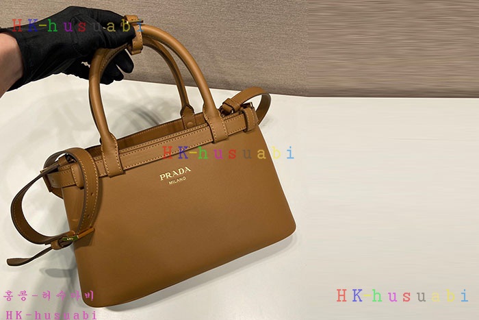 ★미러급★프라다 더블 벨트 버클 핸드백 스몰 1BA418