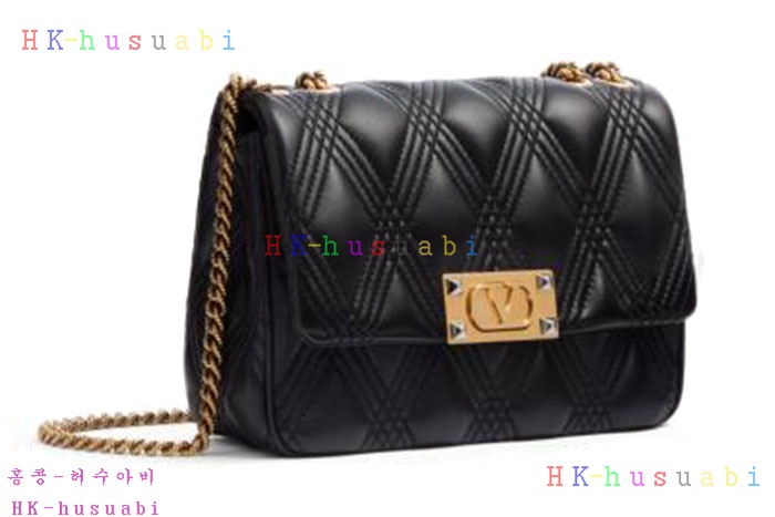 ★미러급★발렌티노 가라바니 퀼티 67 퀼팅 나파 가죽 미디엄 숄더백  6W2B0R07-2